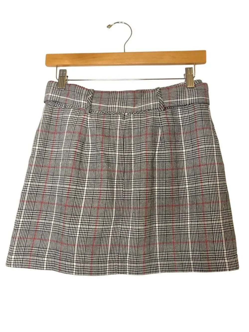 Aqua XS Plaid Blazer & Belted Mini Skirt Matching Set | Preppy Office Chic